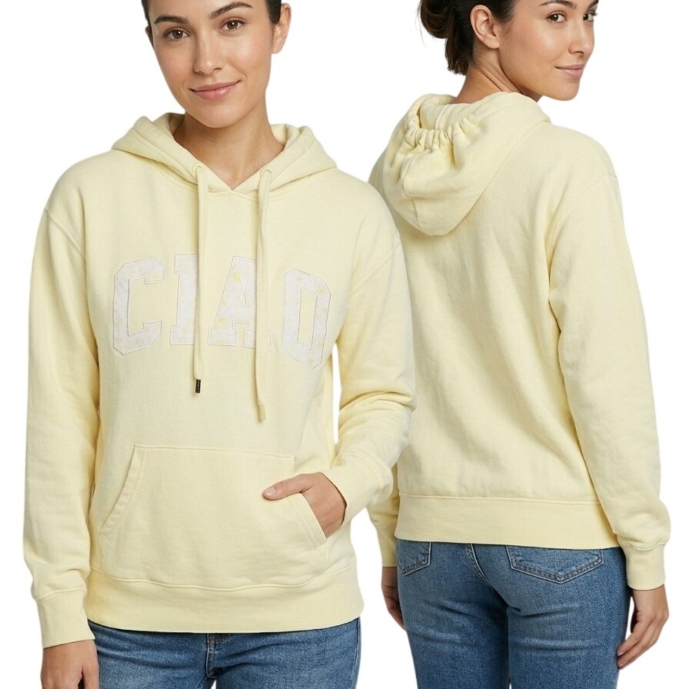 "Ocean Drive ""CIAO"" Floral Patch Sweatshirt SKUW218"
